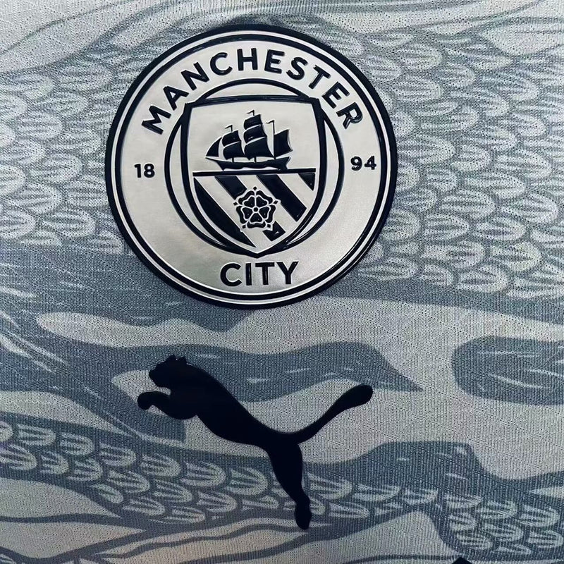 Camisa Mancester City Year Of The Dragon 23/24 - Manga Longa Versão Jogador
